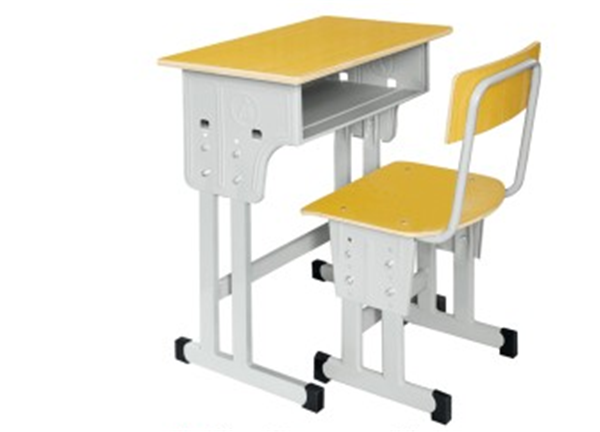 单人双柱课桌椅 600*400*760mm