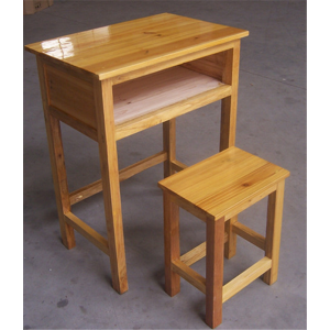 单人实木课桌椅 400*600*760mm