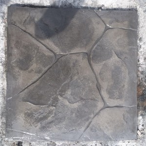 现场压模地坪小样块制作