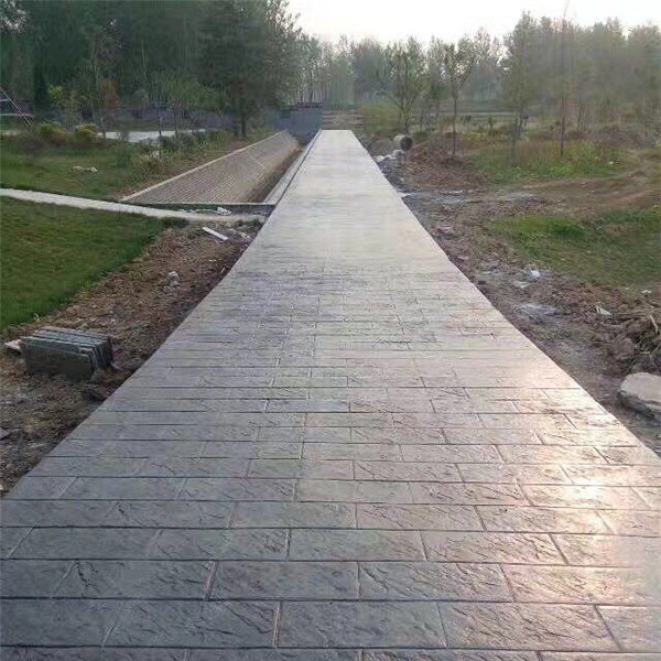 江苏彩色压花地坪现场