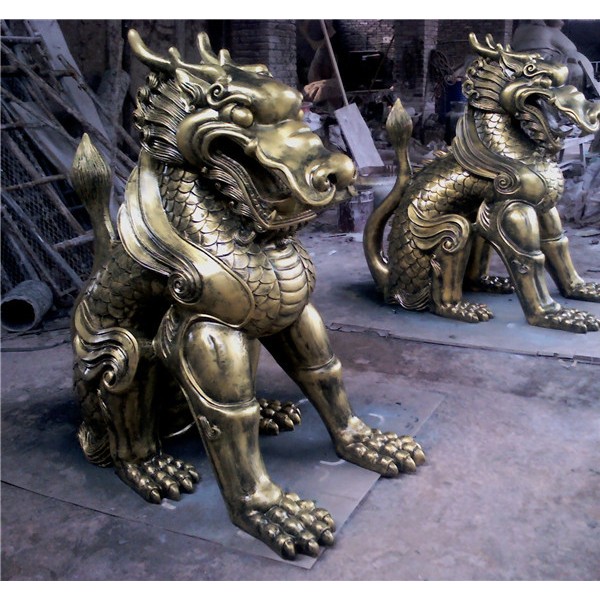 雕塑（寺院古狮）