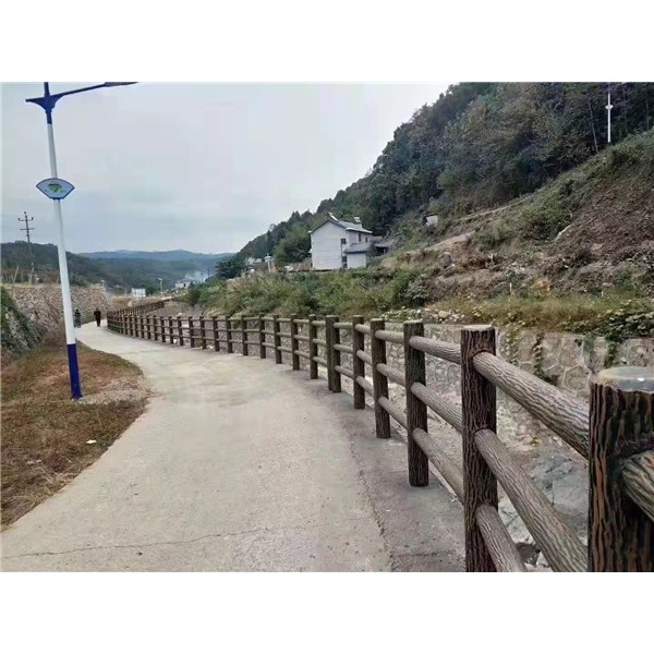 仿树皮三横梁栏杆